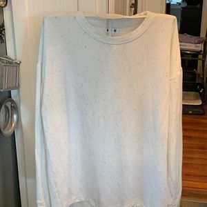 Three Dots‎ white confetti essentials light sweatshirt/thermal